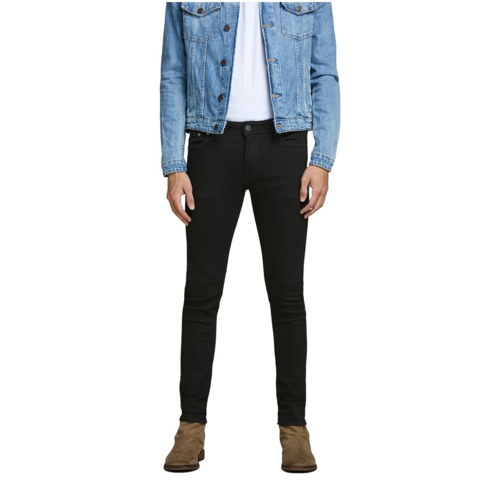 Jack Jones Black Cotton Skinny Jeans - Luxe Nova