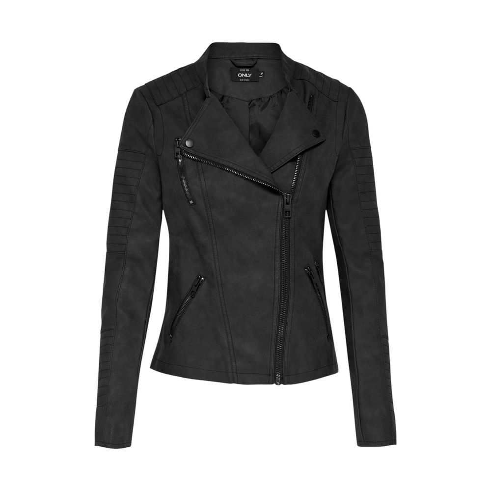 Only Black Polyethylene Biker Jacket - Luxe Nova