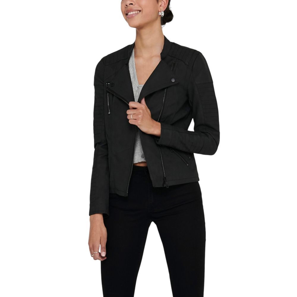 Only Black Polyethylene Biker Jacket - Luxe Nova