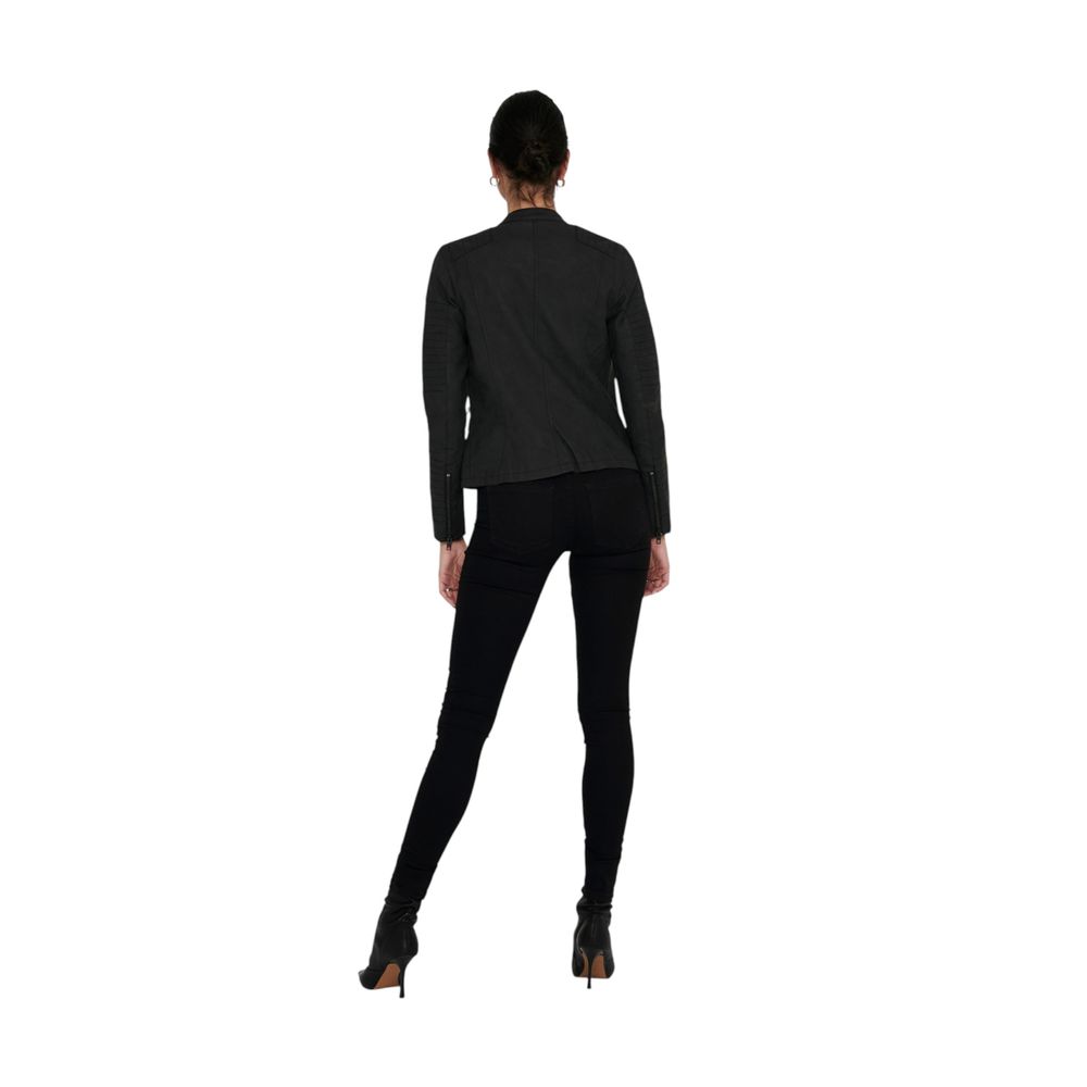 Only Black Polyethylene Biker Jacket - Luxe Nova