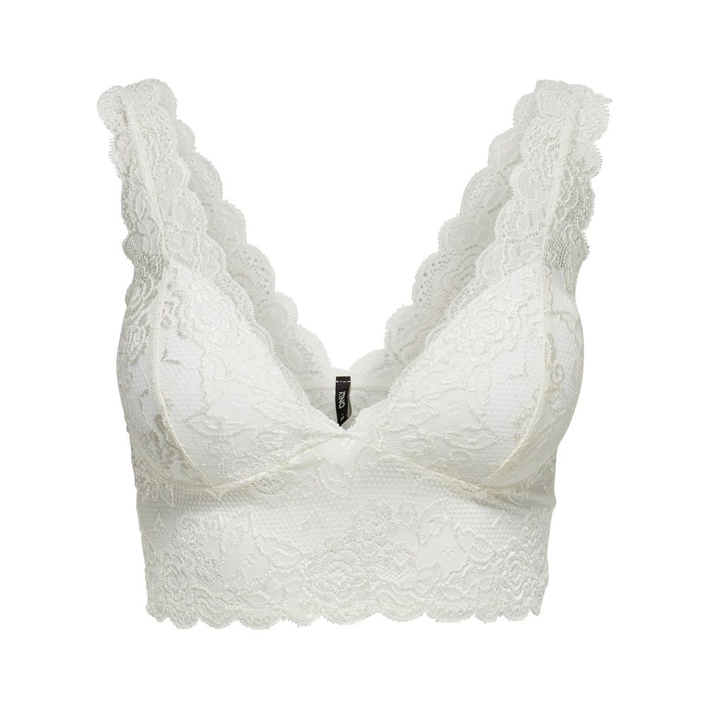 Only White Polyester Bra - Luxe Nova