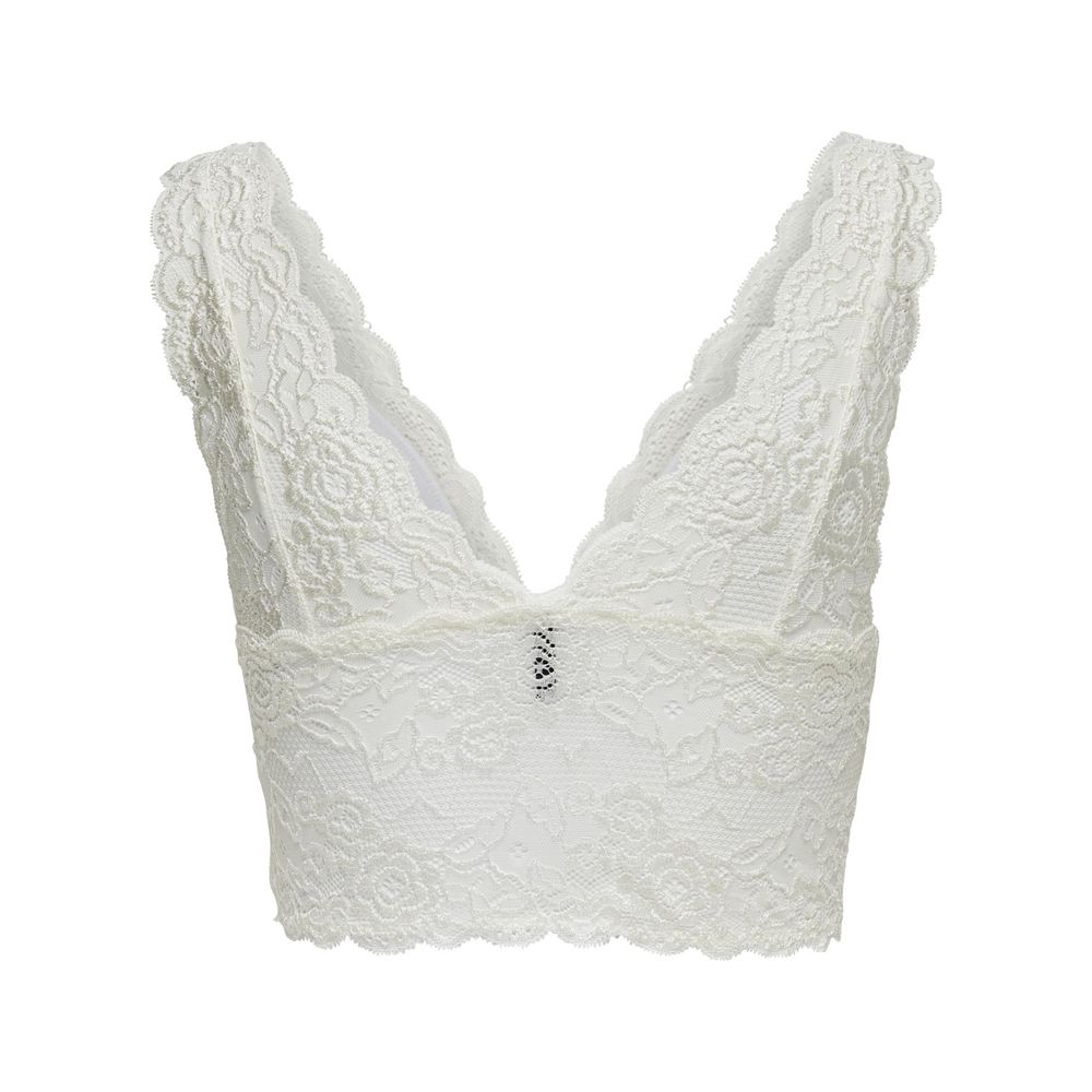 Only White Polyester Bra - Luxe Nova