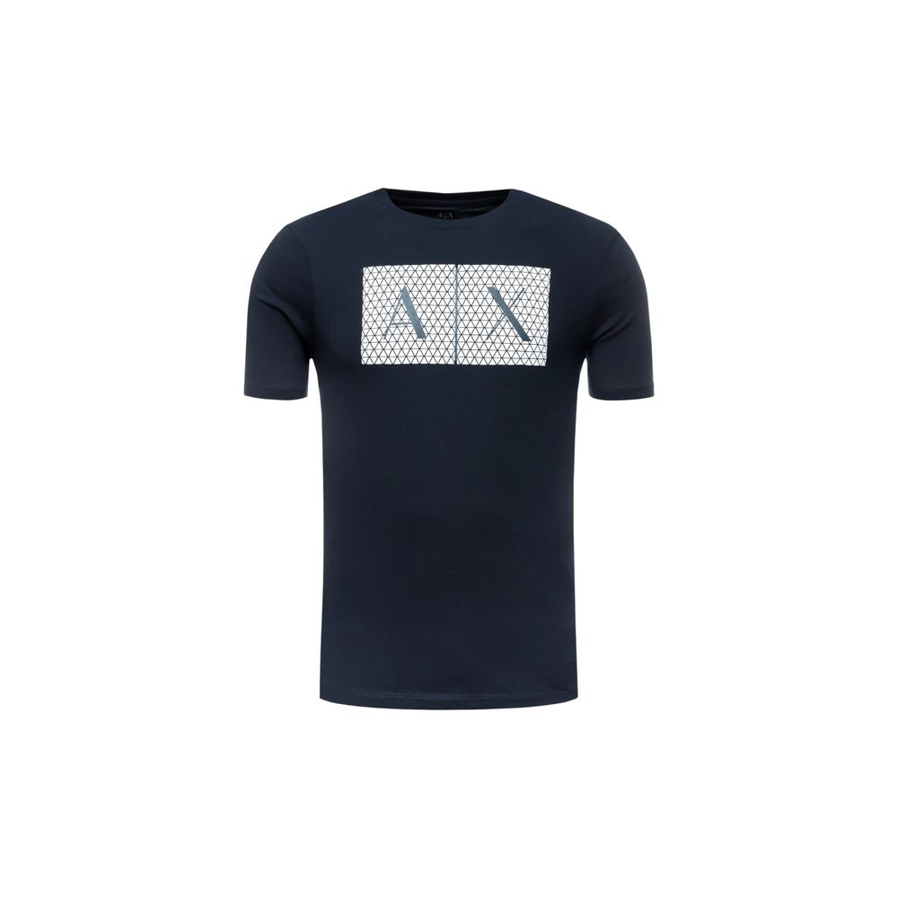Armani Exchange Blue Cotton T-Shirt - Luxe Nova