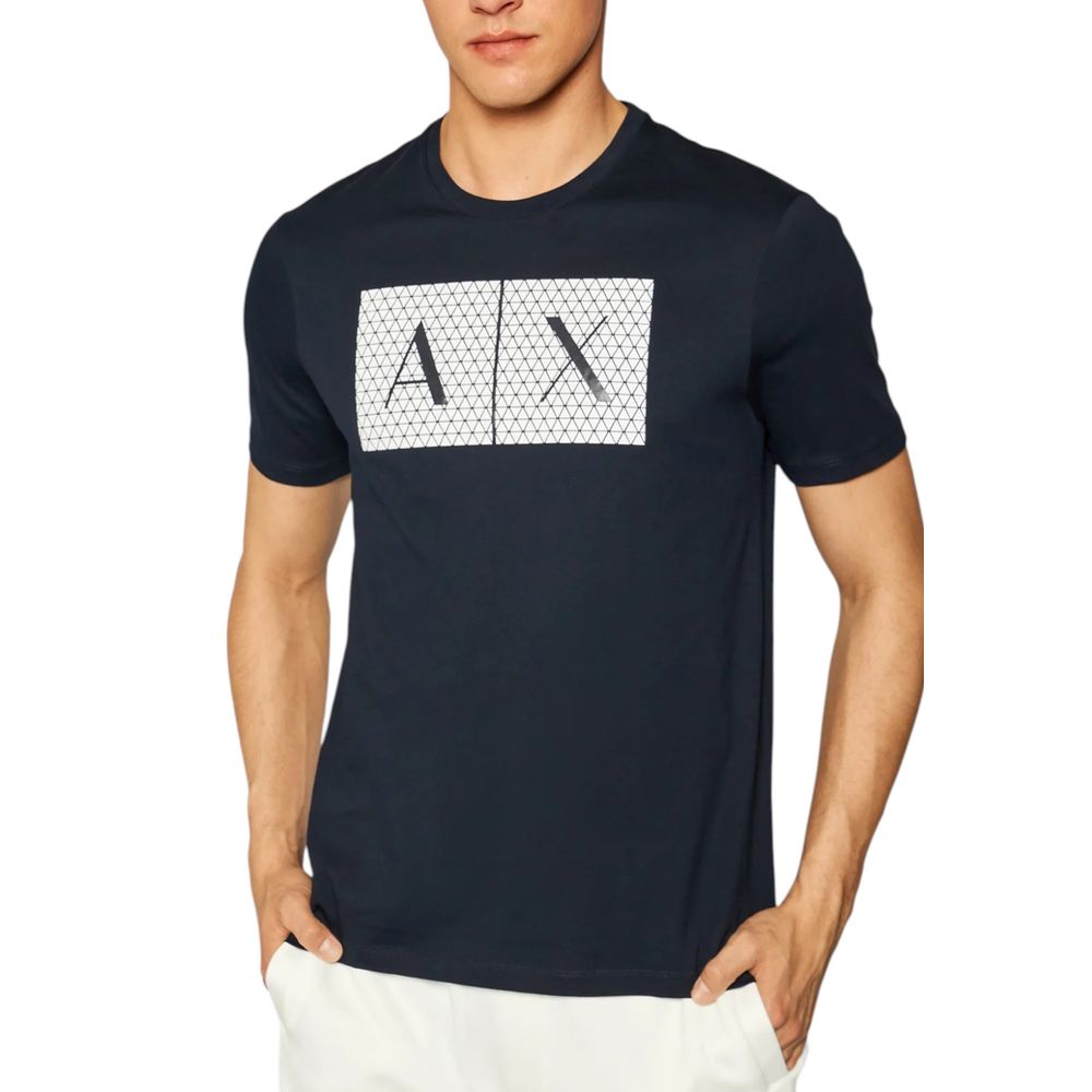 Armani Exchange Blue Cotton T-Shirt - Luxe Nova
