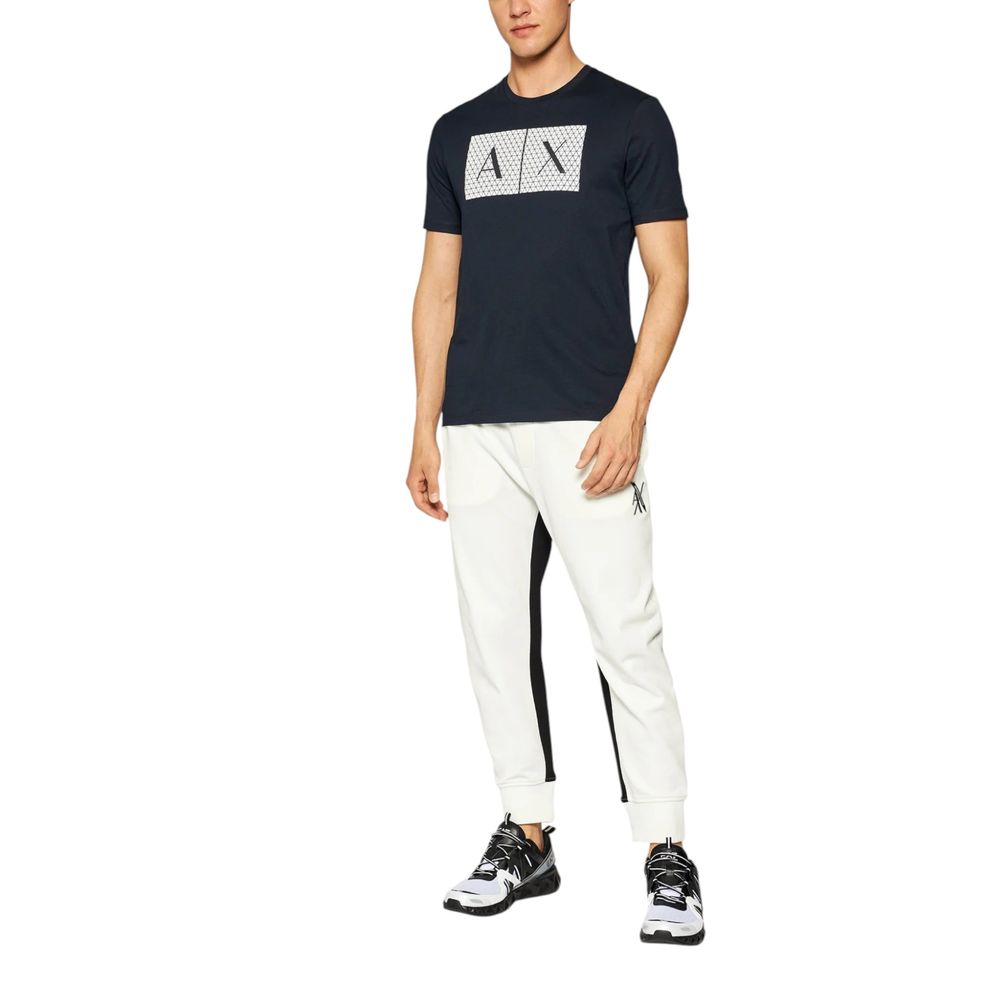 Armani Exchange Blue Cotton T-Shirt - Luxe Nova