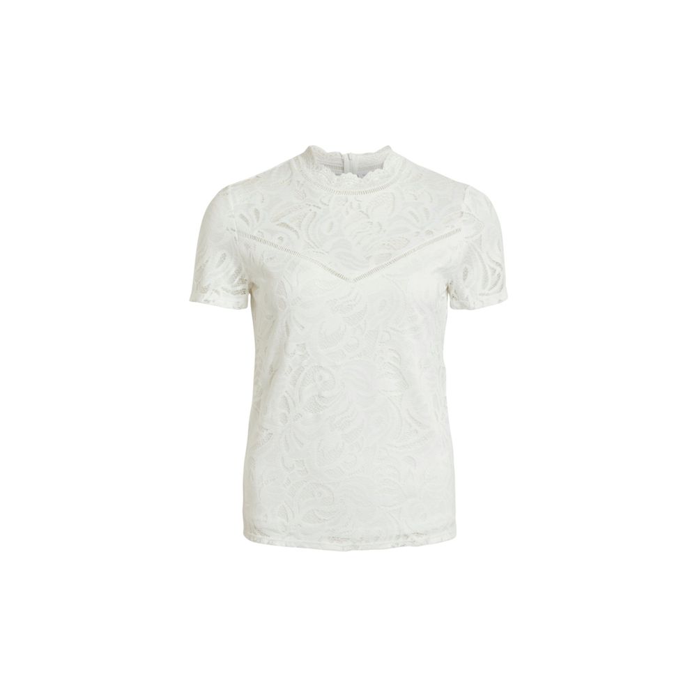 Vila Clothes Cream Polyamide T-Shirt - Luxe Nova