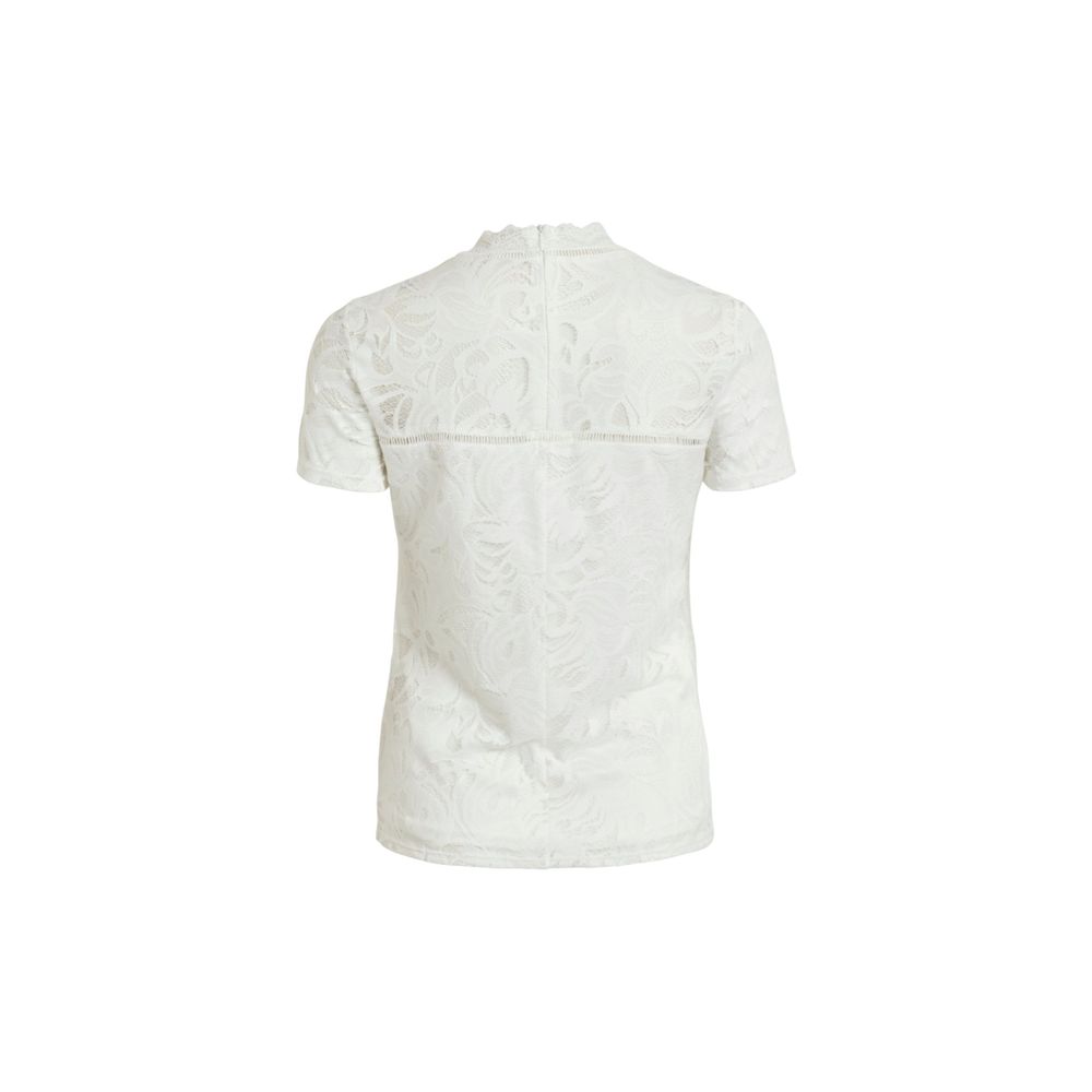 Vila Clothes Cream Polyamide T-Shirt - Luxe Nova