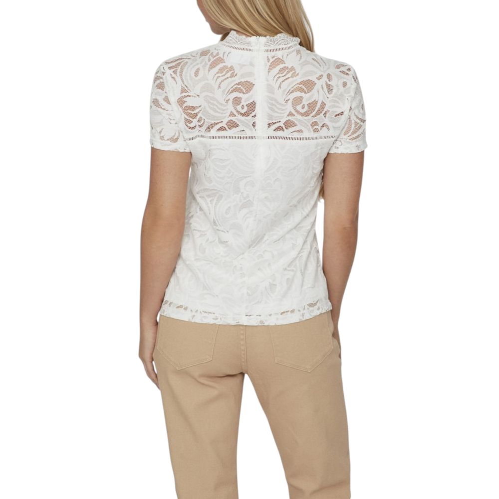 Vila Clothes Cream Polyamide T-Shirt - Luxe Nova