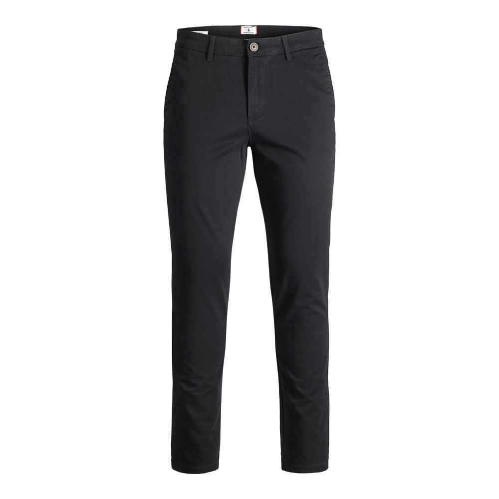 Jack Jones Black Cotton Casual Pants - Luxe Nova