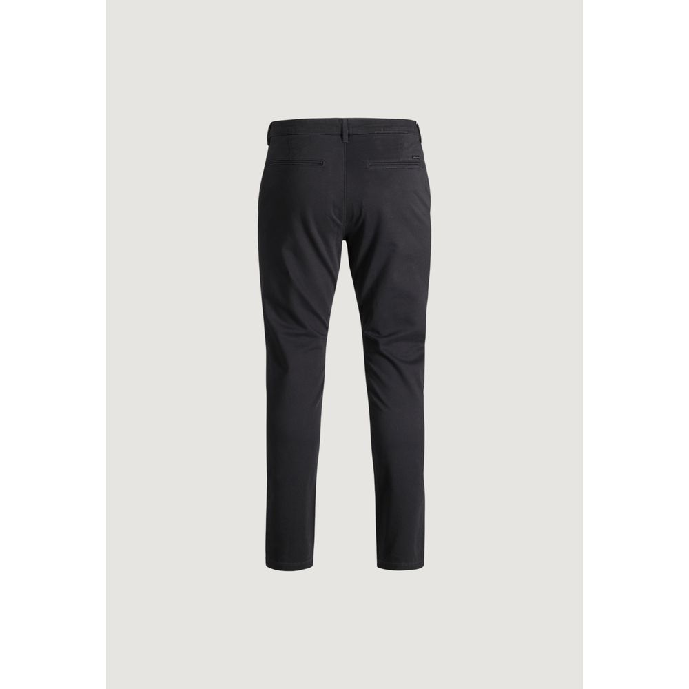 Jack Jones Black Cotton Casual Pants - Luxe Nova