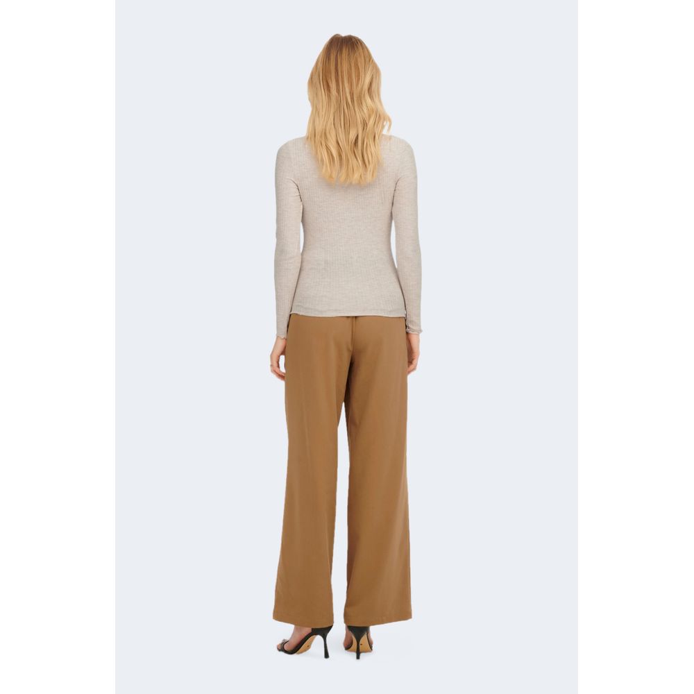 Only Beige Polyester Turtleneck - Luxe Nova