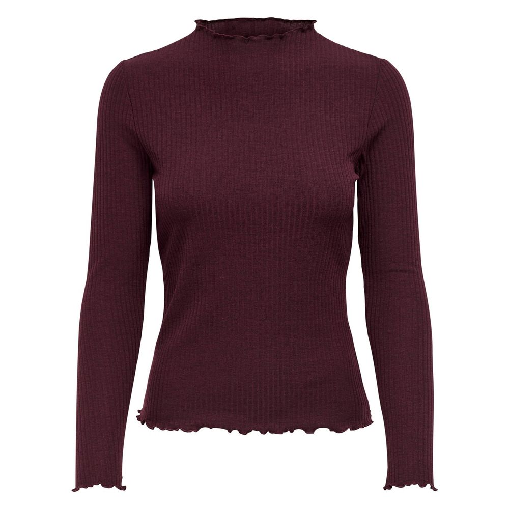 Only Bordeaux Polyester Turtleneck - Luxe Nova