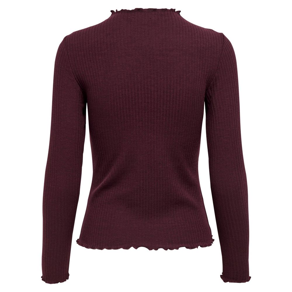 Only Bordeaux Polyester Turtleneck - Luxe Nova