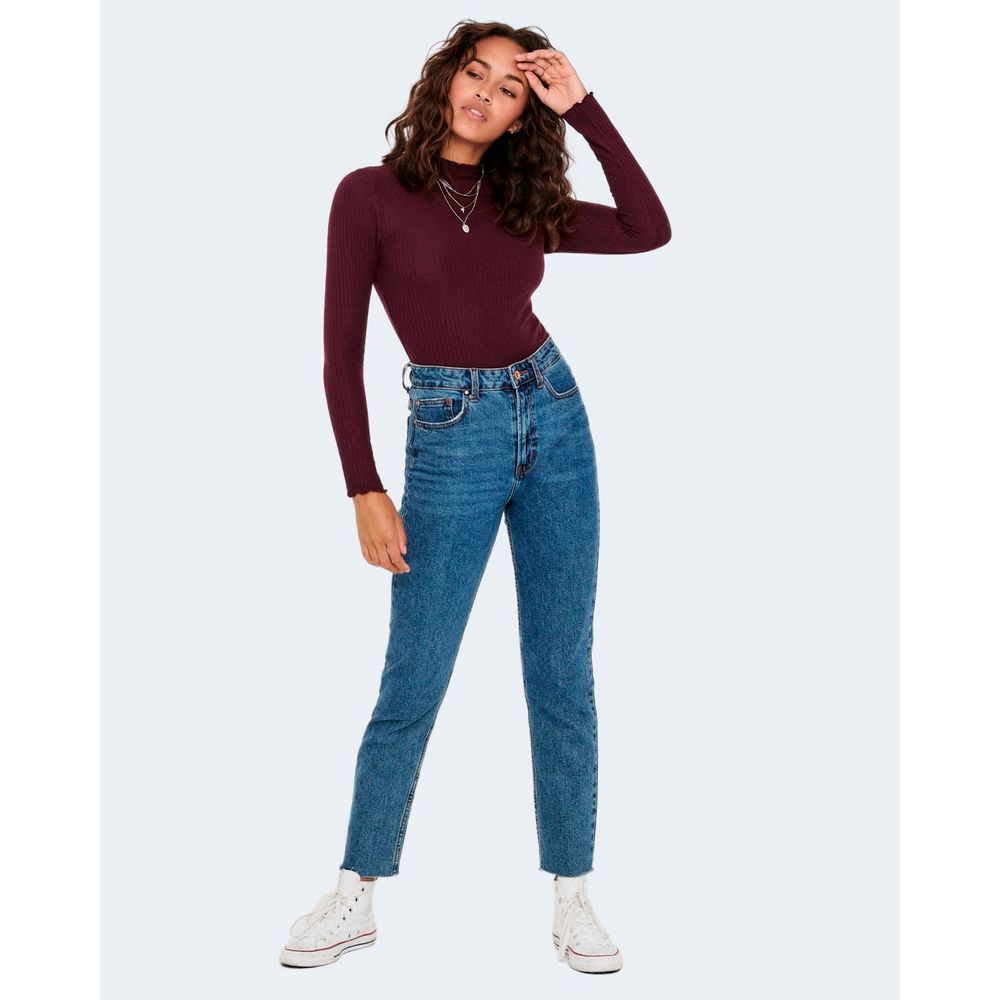 Only Bordeaux Polyester Turtleneck - Luxe Nova