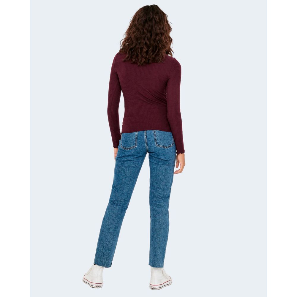 Only Bordeaux Polyester Turtleneck - Luxe Nova
