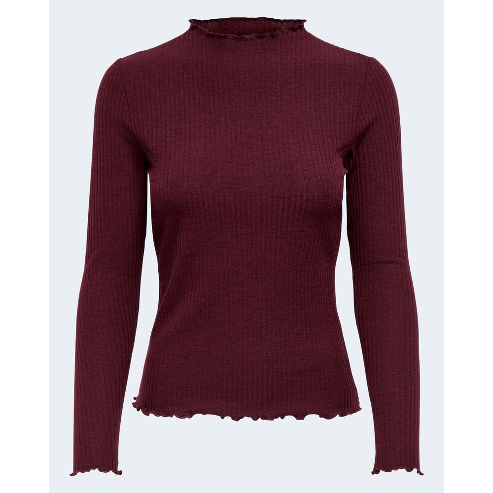 Only Bordeaux Polyester Turtleneck - Luxe Nova