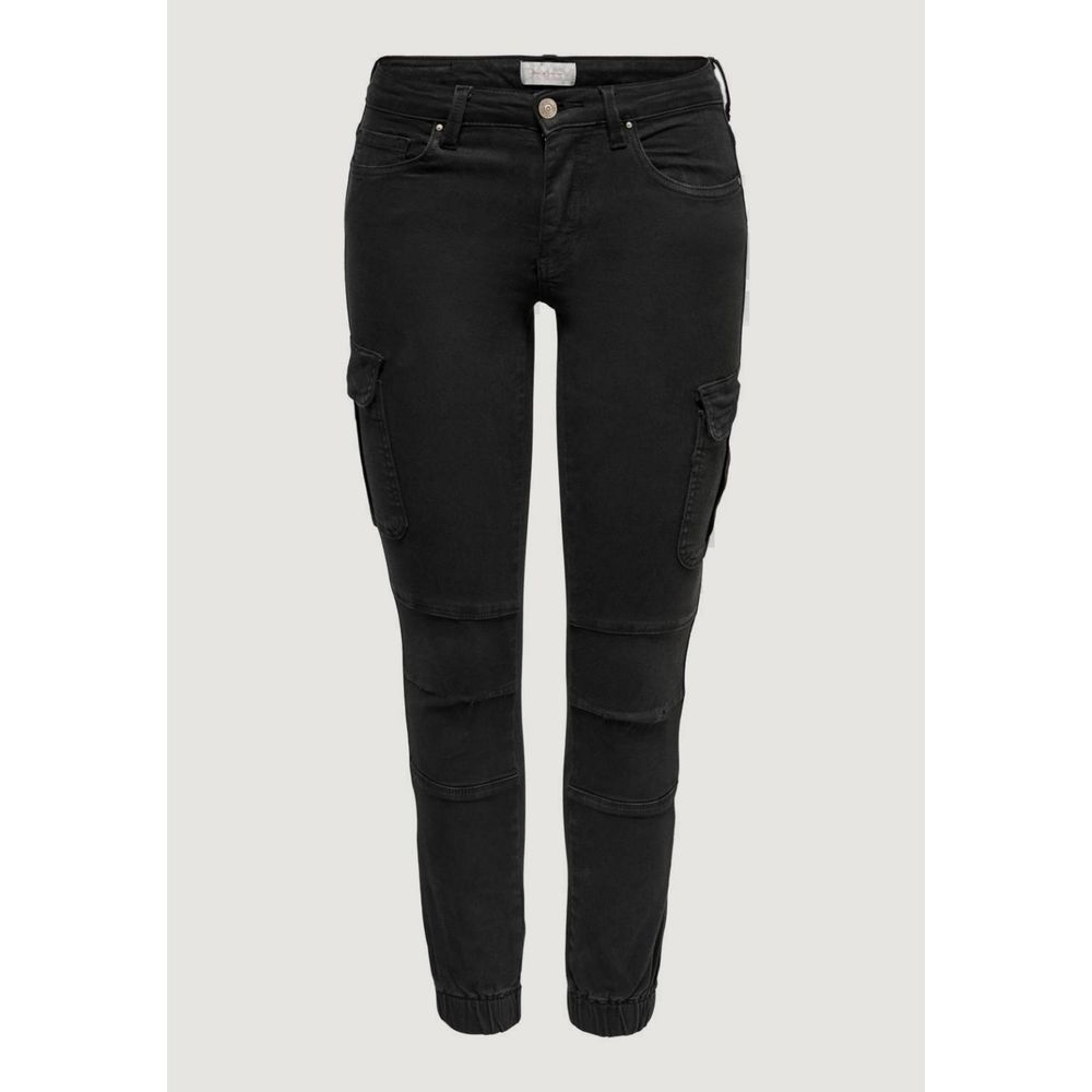 Only Black Cotton Skinny Pants - Luxe Nova