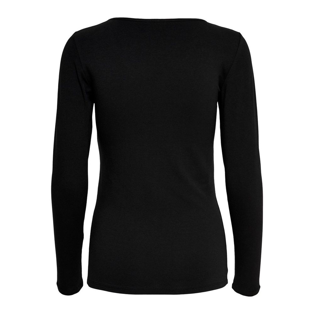 Only Black Cotton Long Sleeve T-Shirt - Luxe Nova