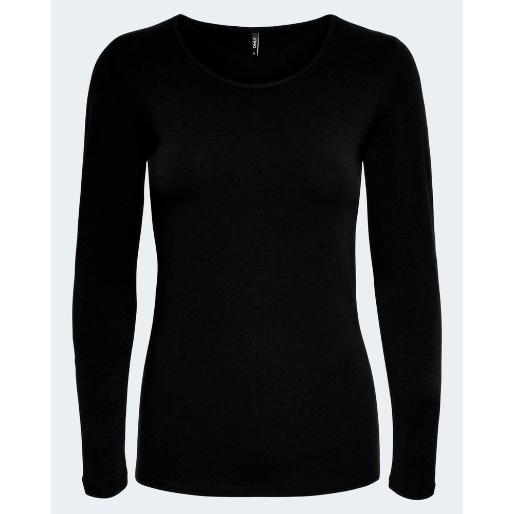 Only Black Cotton Long Sleeve T-Shirt - Luxe Nova