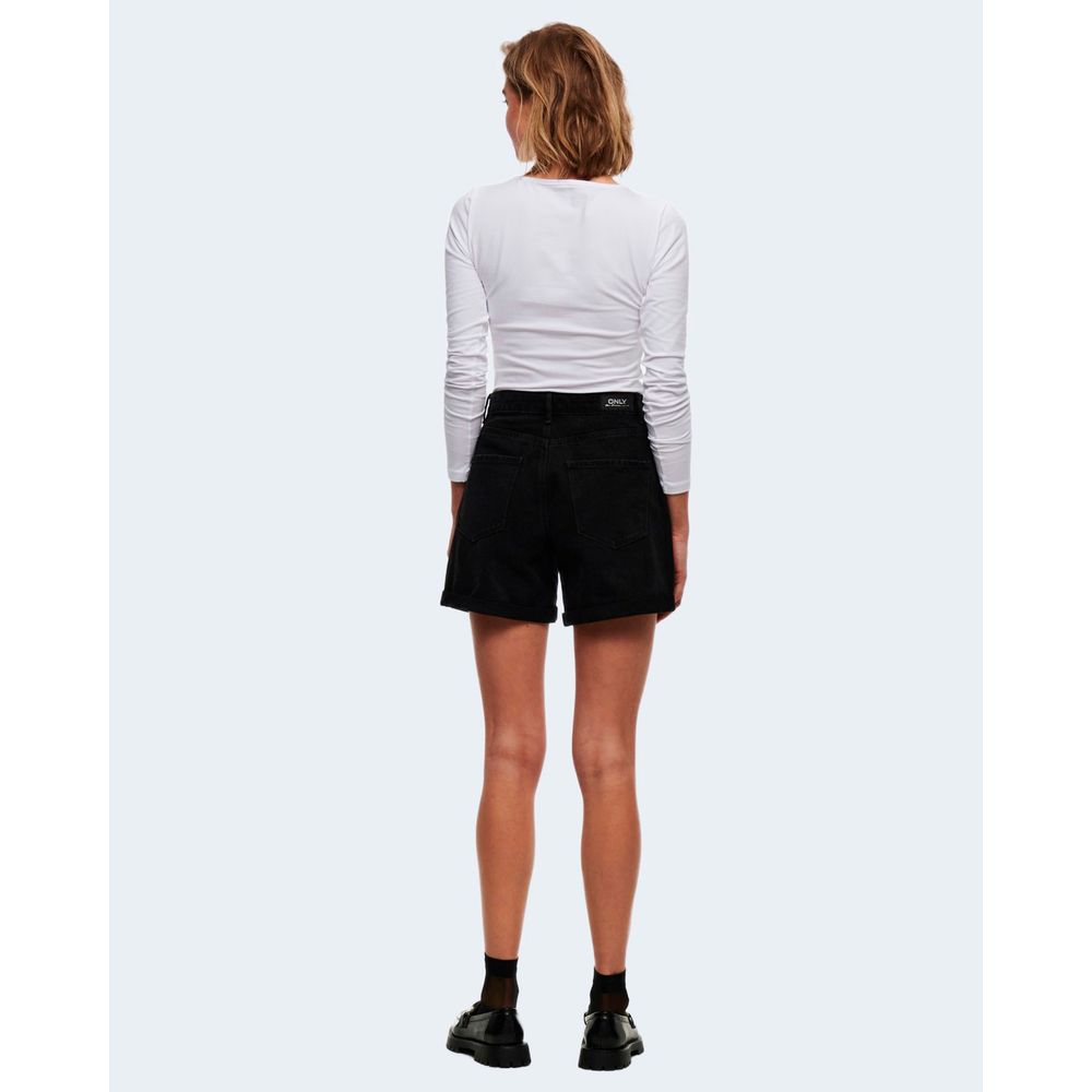 Only White Cotton Long Sleeve T-Shirt - Luxe Nova