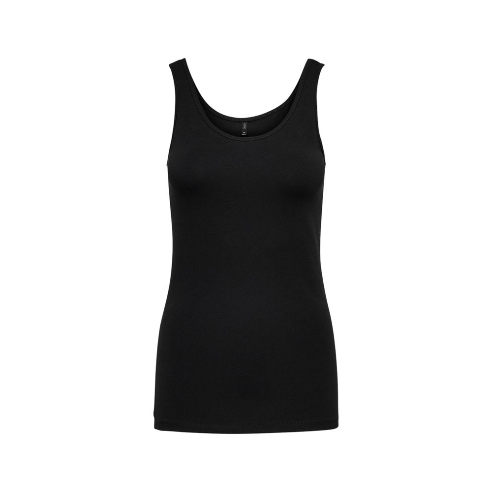 Only Black Cotton Tank Tops - Luxe Nova