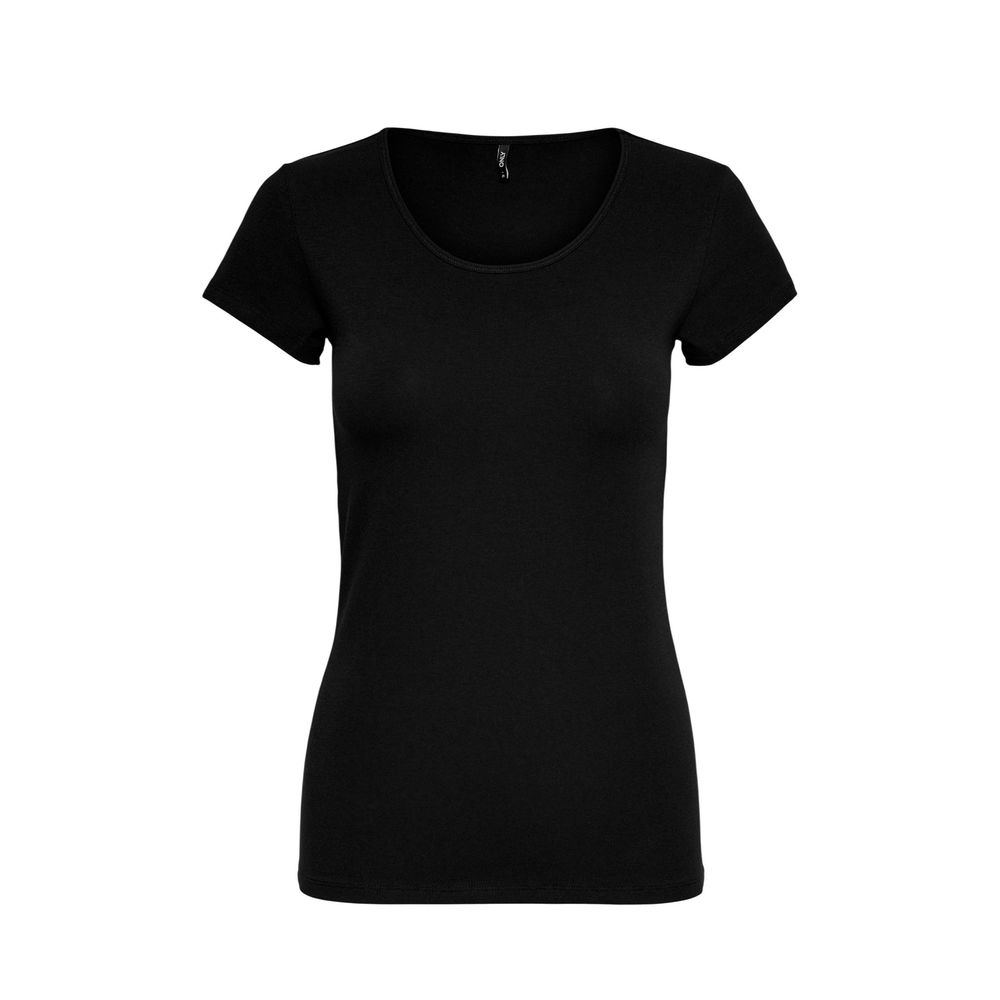 Only Black Cotton T-Shirt - Luxe Nova