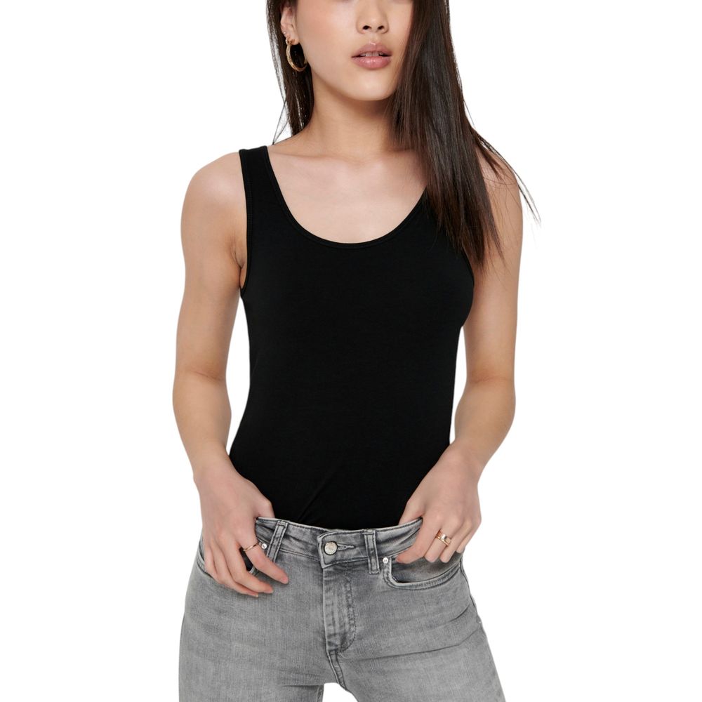 Only Black Cotton Tank Tops - Luxe Nova