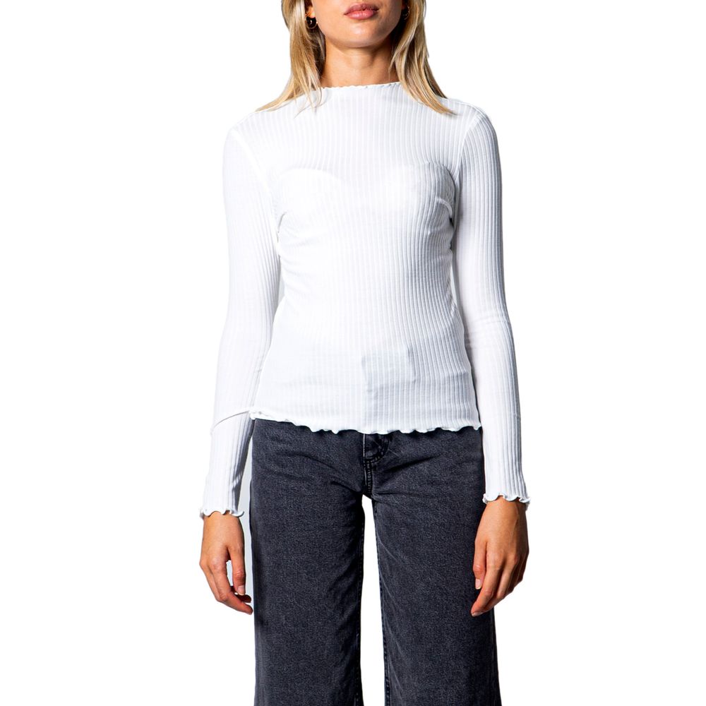 Only White Polyester Turtleneck - Luxe Nova