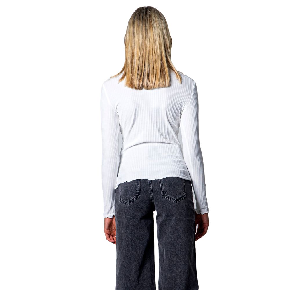 Only White Polyester Turtleneck - Luxe Nova