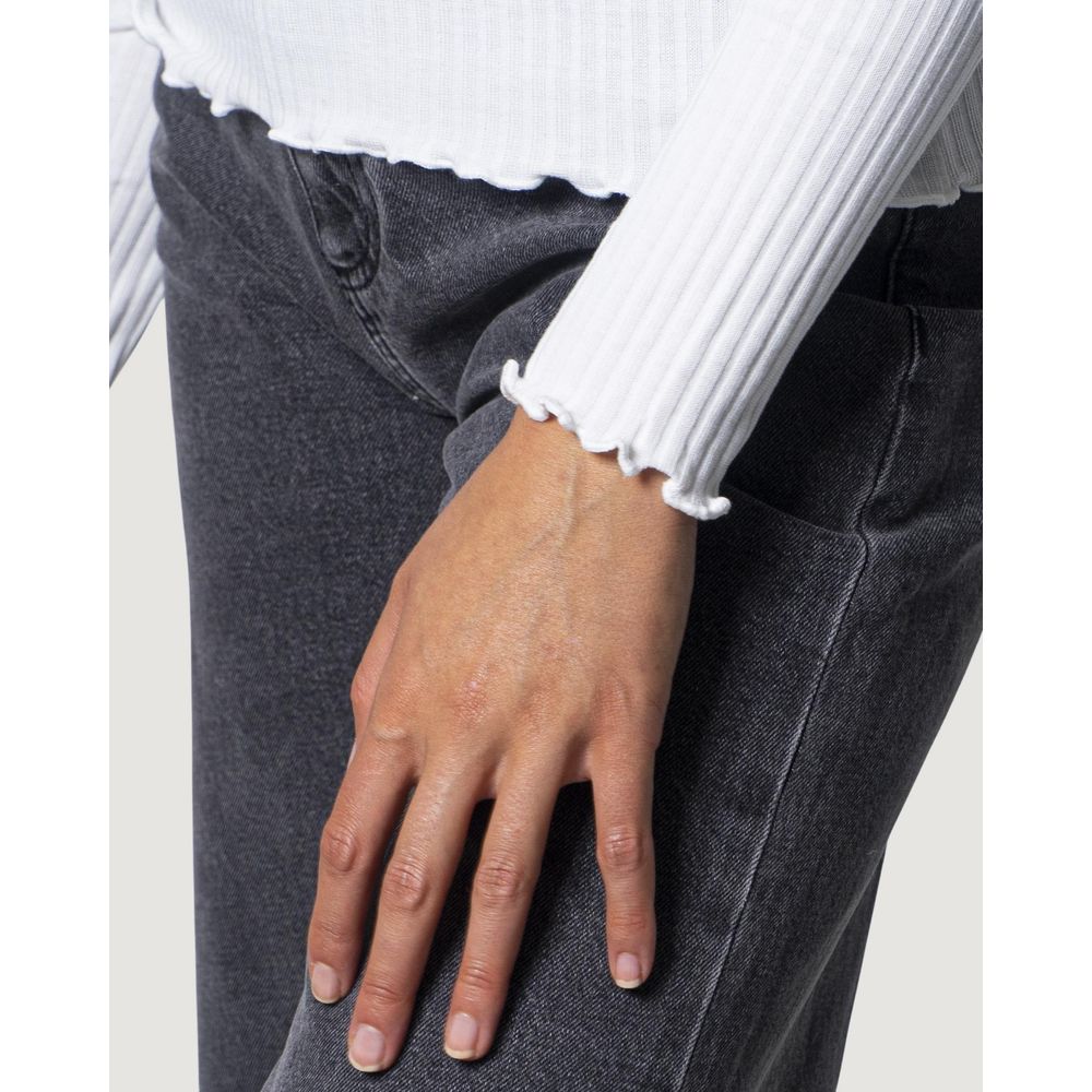 Only White Polyester Turtleneck - Luxe Nova