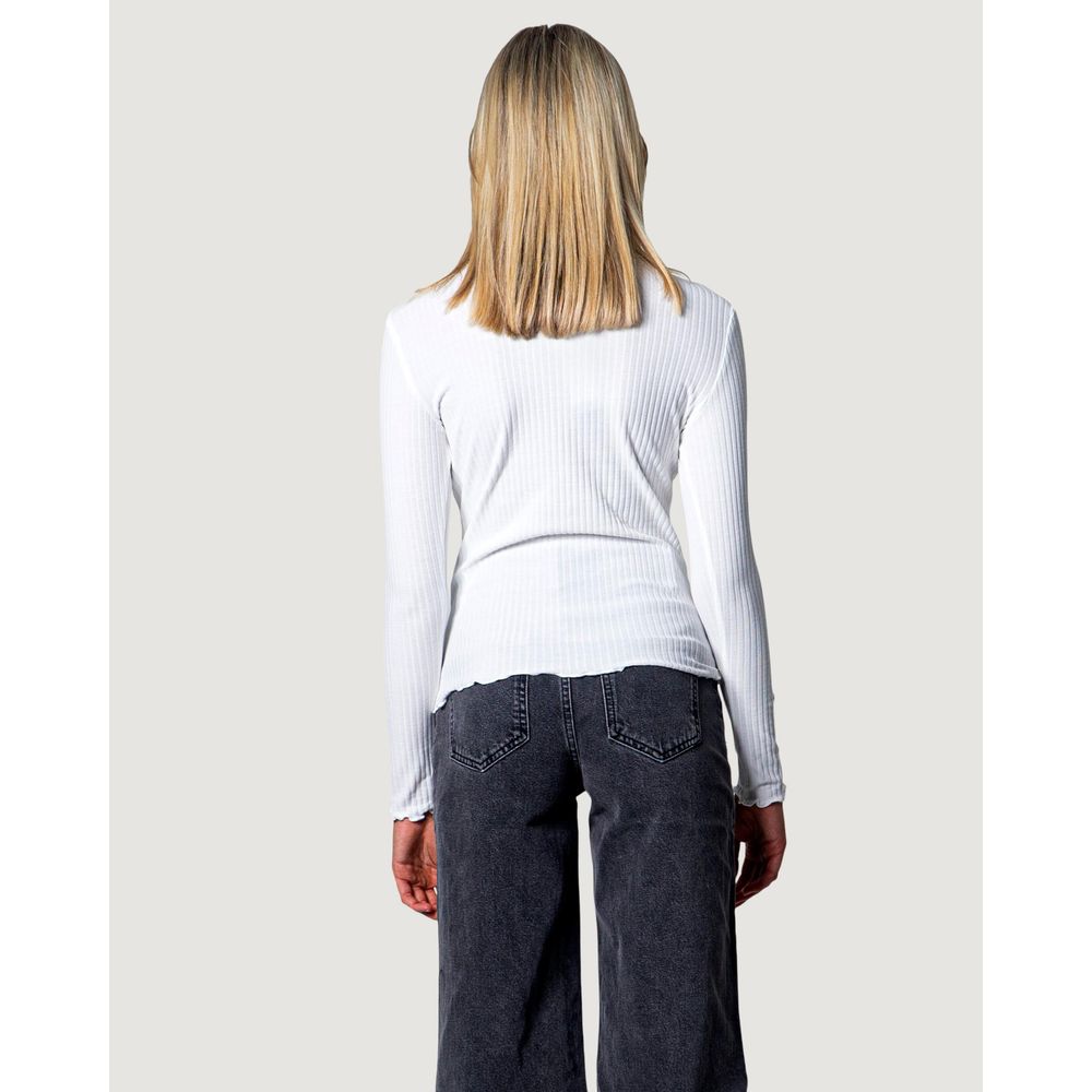 Only White Polyester Turtleneck - Luxe Nova