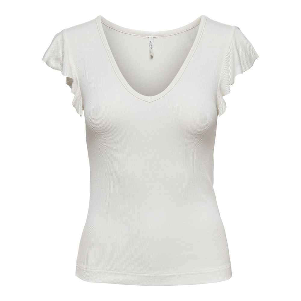 Only Cream Viscose T-Shirt - Luxe Nova