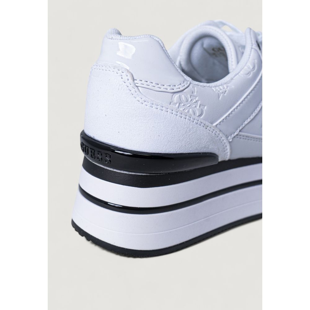 Guess White Polyester Platform Sneakers - Luxe Nova