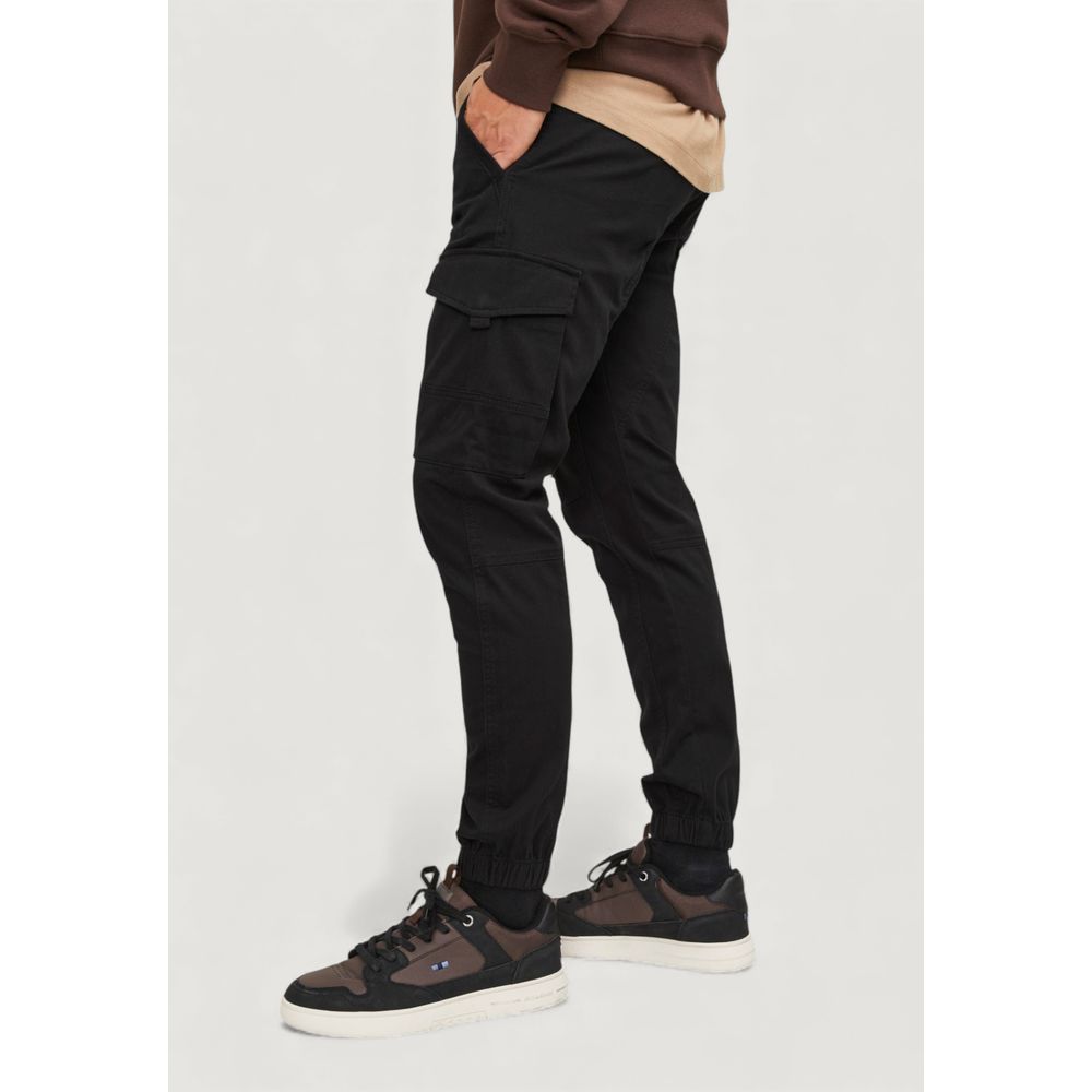 Jack Jones Black Cotton Skinny Pants - Luxe Nova