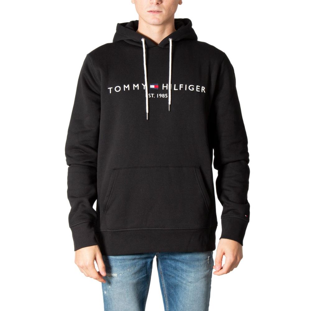 Tommy Hilfiger Black Cotton Hoodie - Luxe Nova
