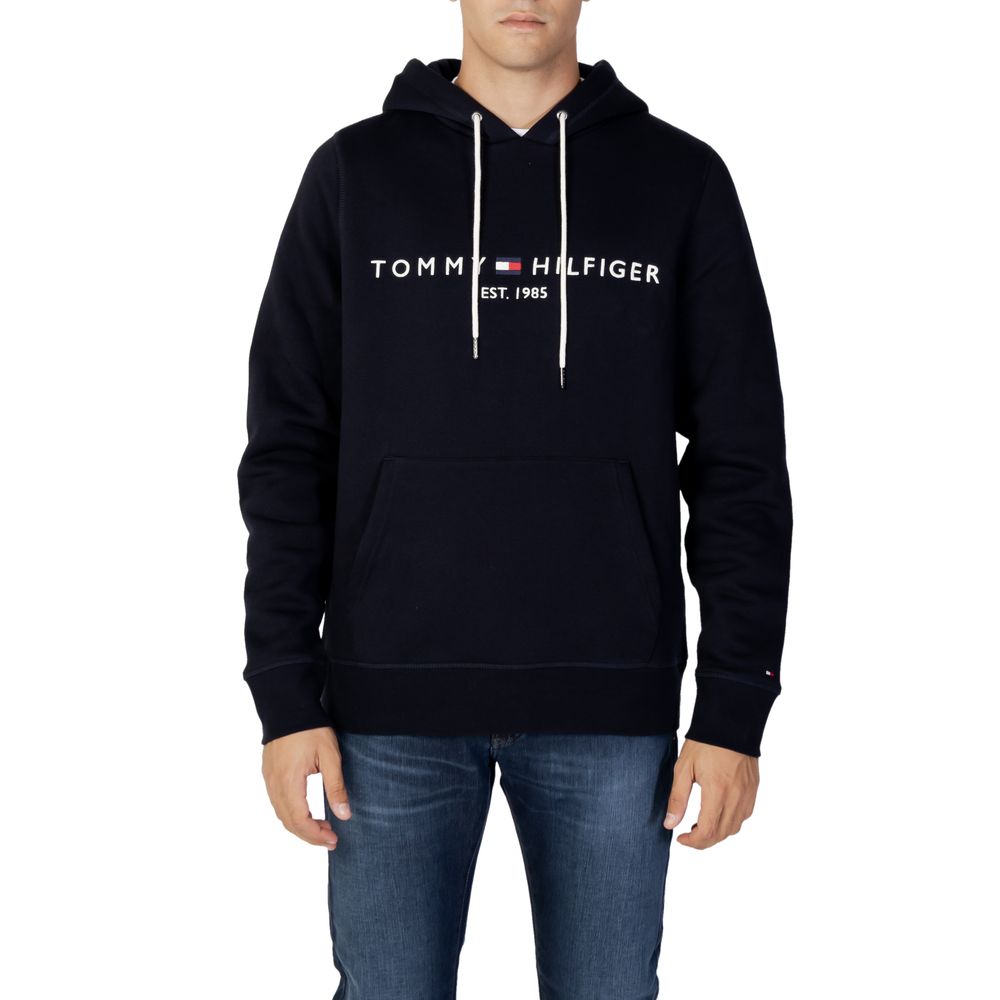 Tommy Hilfiger Blue Cotton Hoodie - Luxe Nova