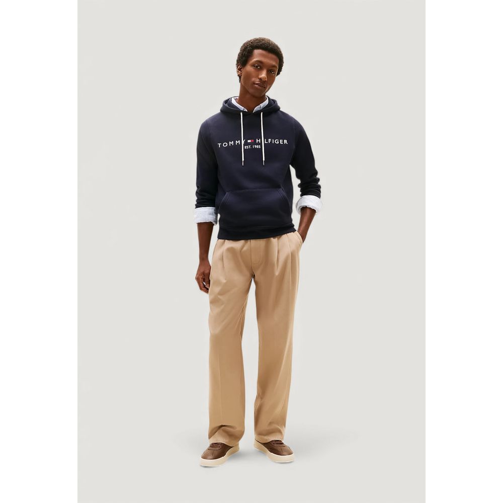 Tommy Hilfiger Blue Cotton Hoodie - Luxe Nova