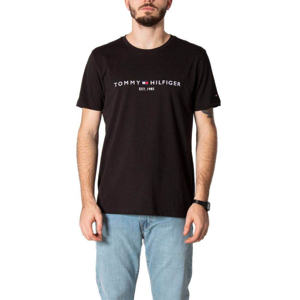 Tommy Hilfiger Black Cotton T-Shirt - Luxe Nova