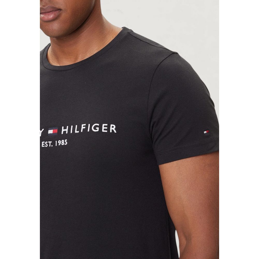 Tommy Hilfiger Black Cotton T-Shirt - Luxe Nova