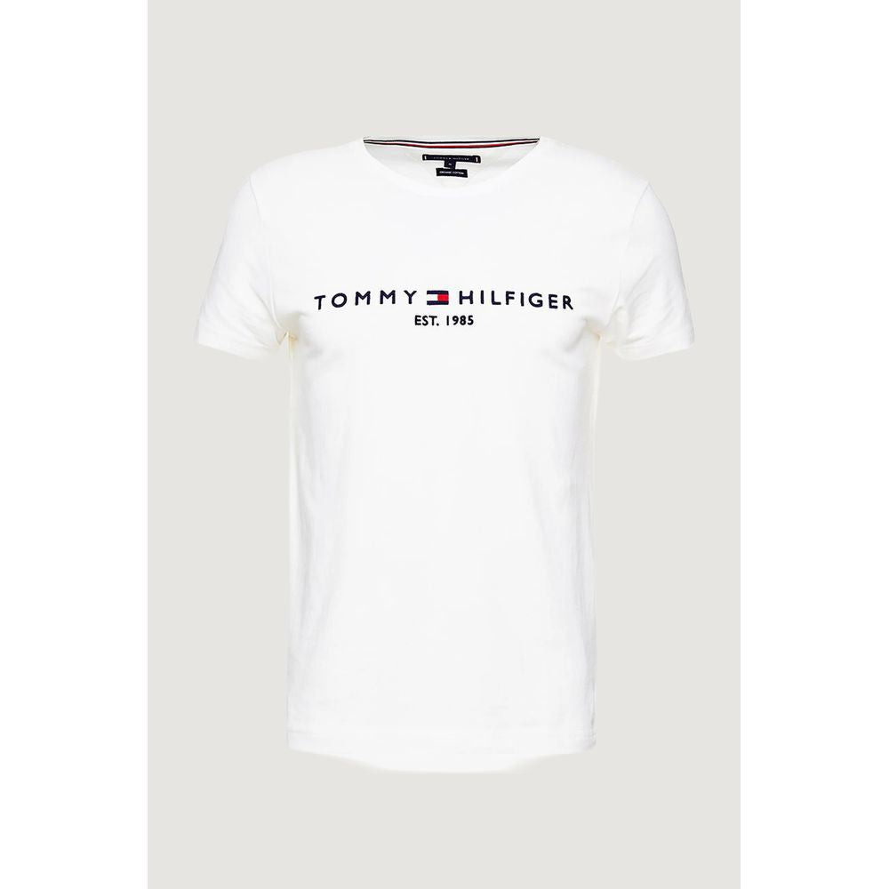 Tommy Hilfiger Cream Cotton T-Shirt - Luxe Nova