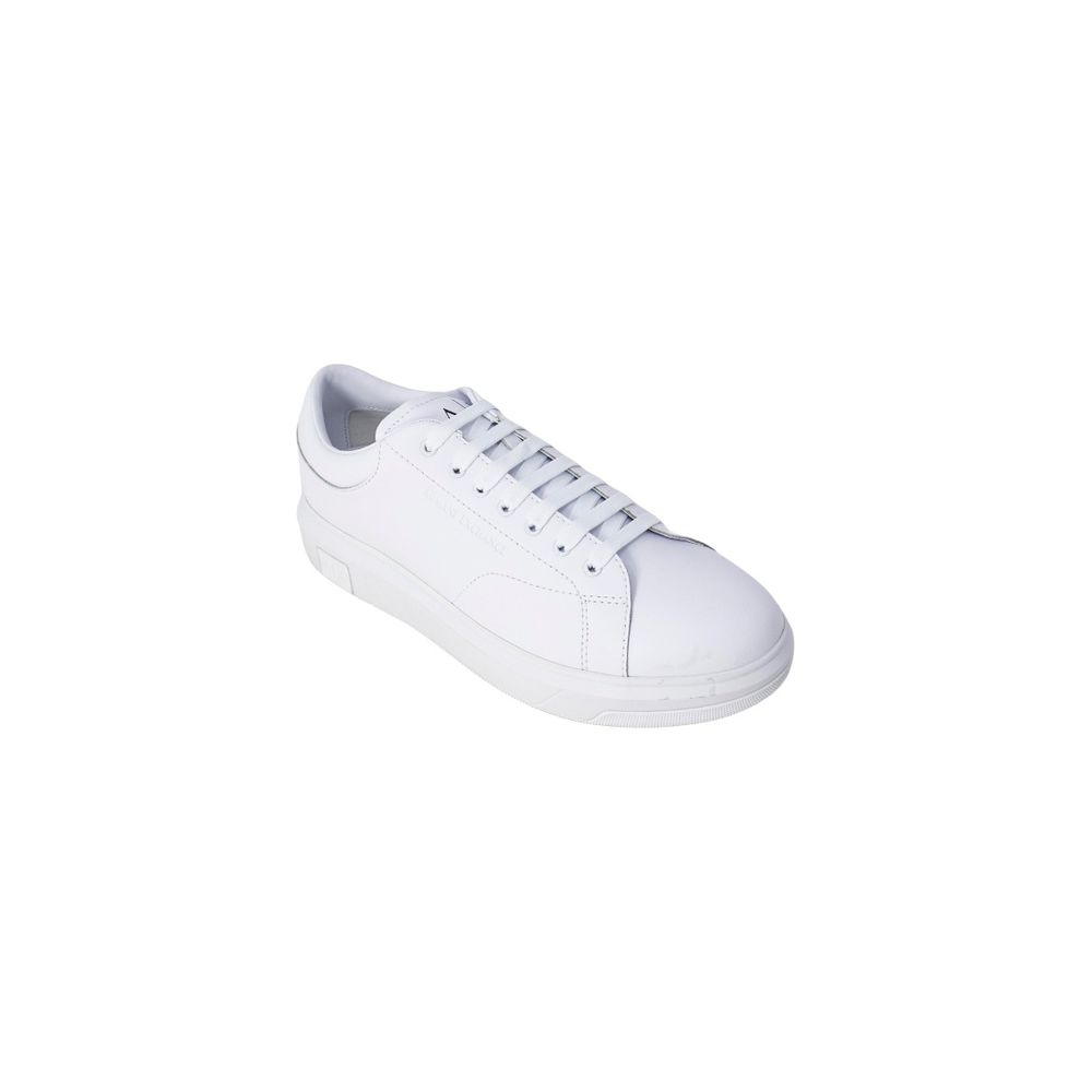 Armani Exchange White Leather Low Top Sneakers - Luxe Nova