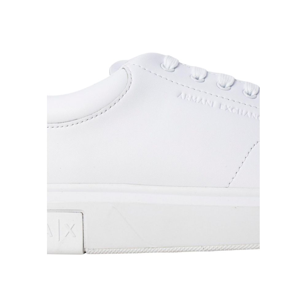 Armani Exchange White Leather Low Top Sneakers - Luxe Nova