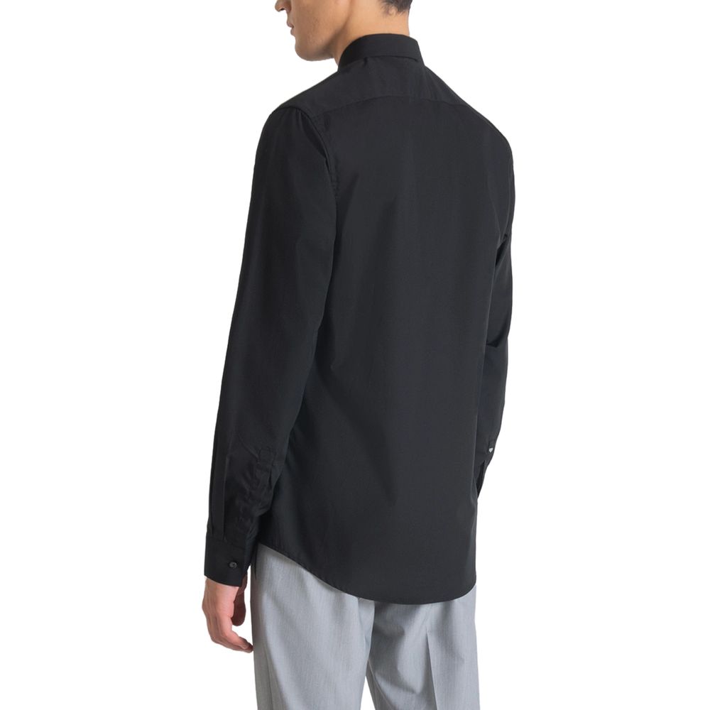 Antony Morato Black Cotton Dress Shirt - Luxe Nova