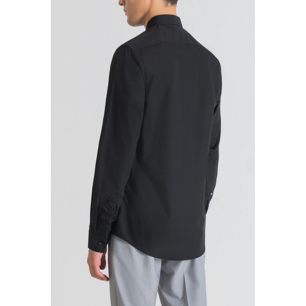 Antony Morato Black Cotton Dress Shirt - Luxe Nova