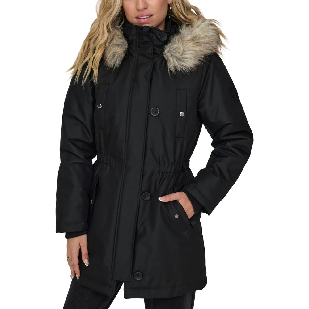 Only Black Polyester Parka - Luxe Nova