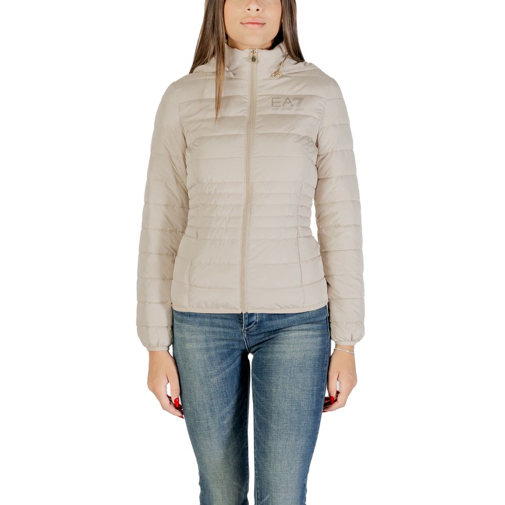 EA7 Emporio Armani Beige Polyester Coat - Luxe Nova