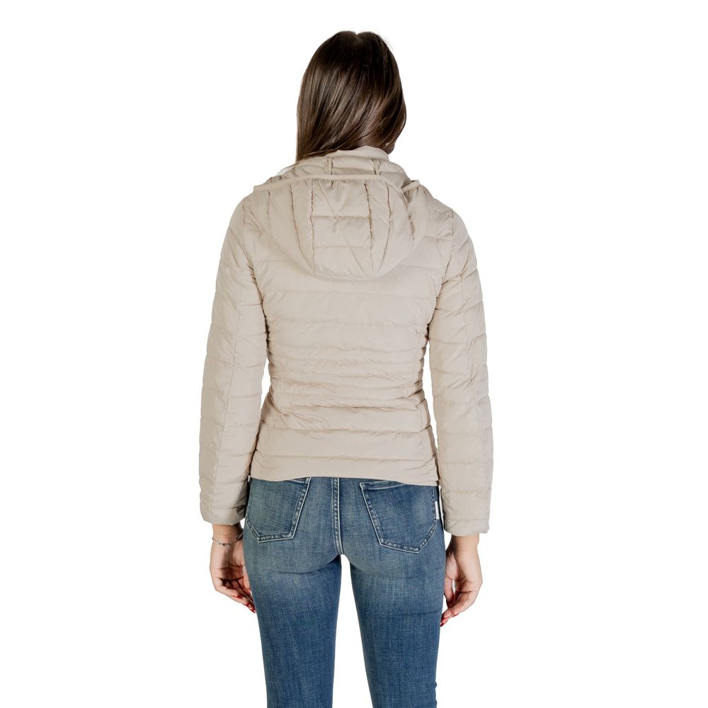 EA7 Emporio Armani Beige Polyester Coat - Luxe Nova