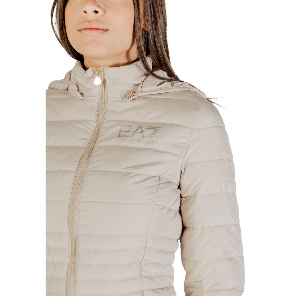 EA7 Emporio Armani Beige Polyester Coat - Luxe Nova