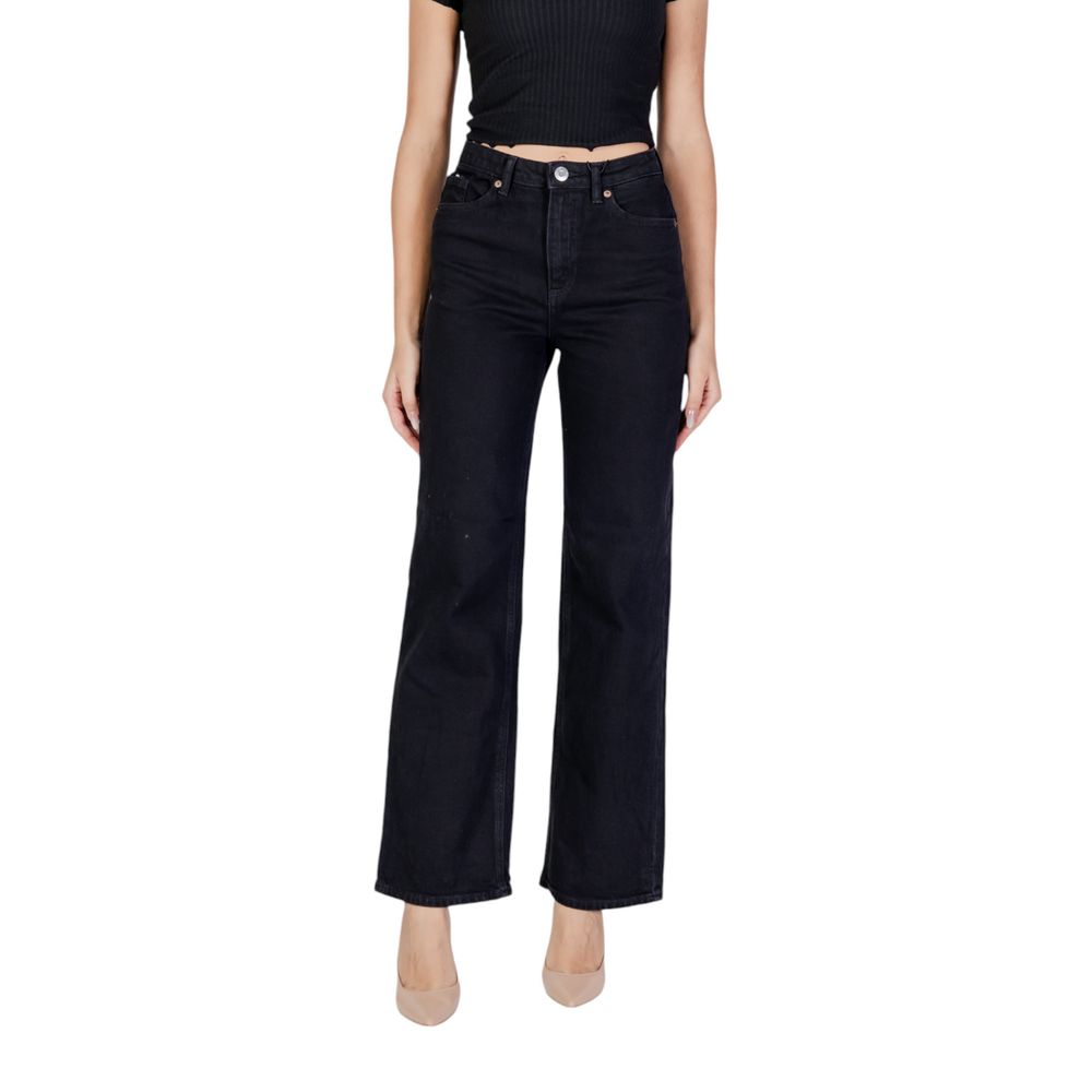 Vero Moda Black Cotton Mom Jeans - Luxe Nova