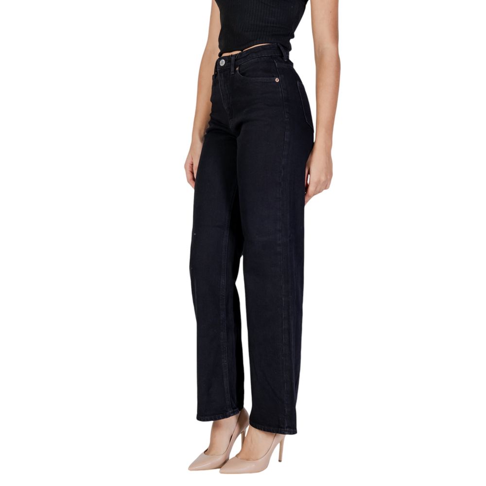 Vero Moda Black Cotton Mom Jeans - Luxe Nova